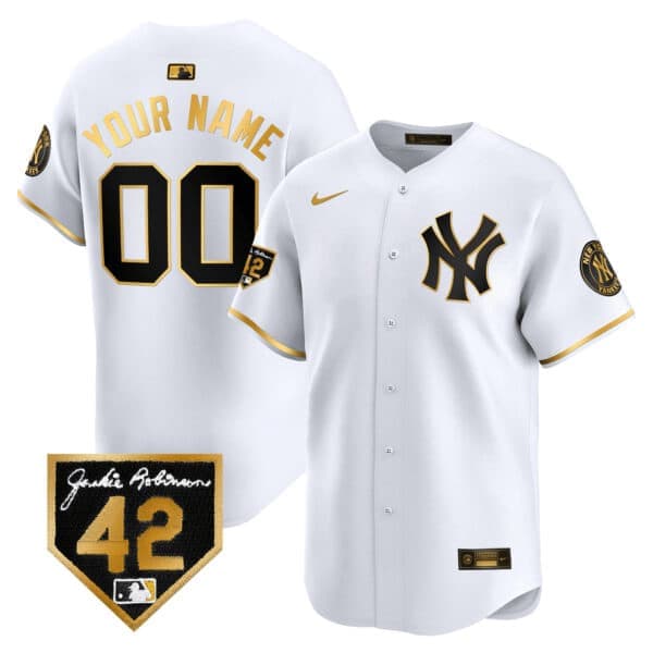 New York Yankees 2024 Jackie Robinson Patch Vapor Premier Limited Custom Jersey – All Stitched