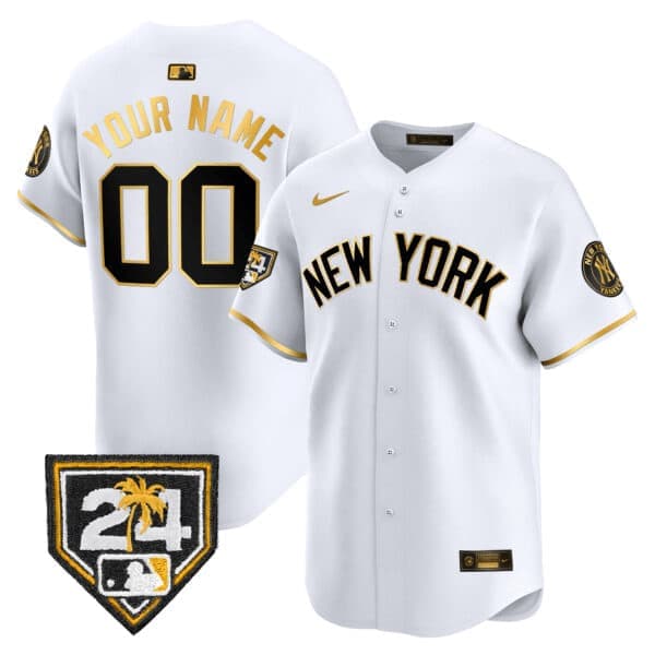 New York Yankees 2024 Spring  Training Patch Vapor Premier Limited Custom Jersey V3 – All Stitched
