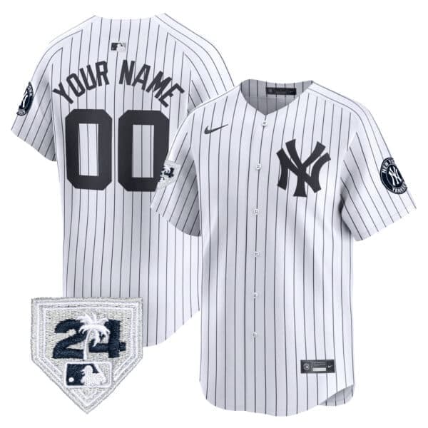New York Yankees 2024 Spring Training Patch Vapor Premier    Limited Custom Jersey  V3 – All Stitched