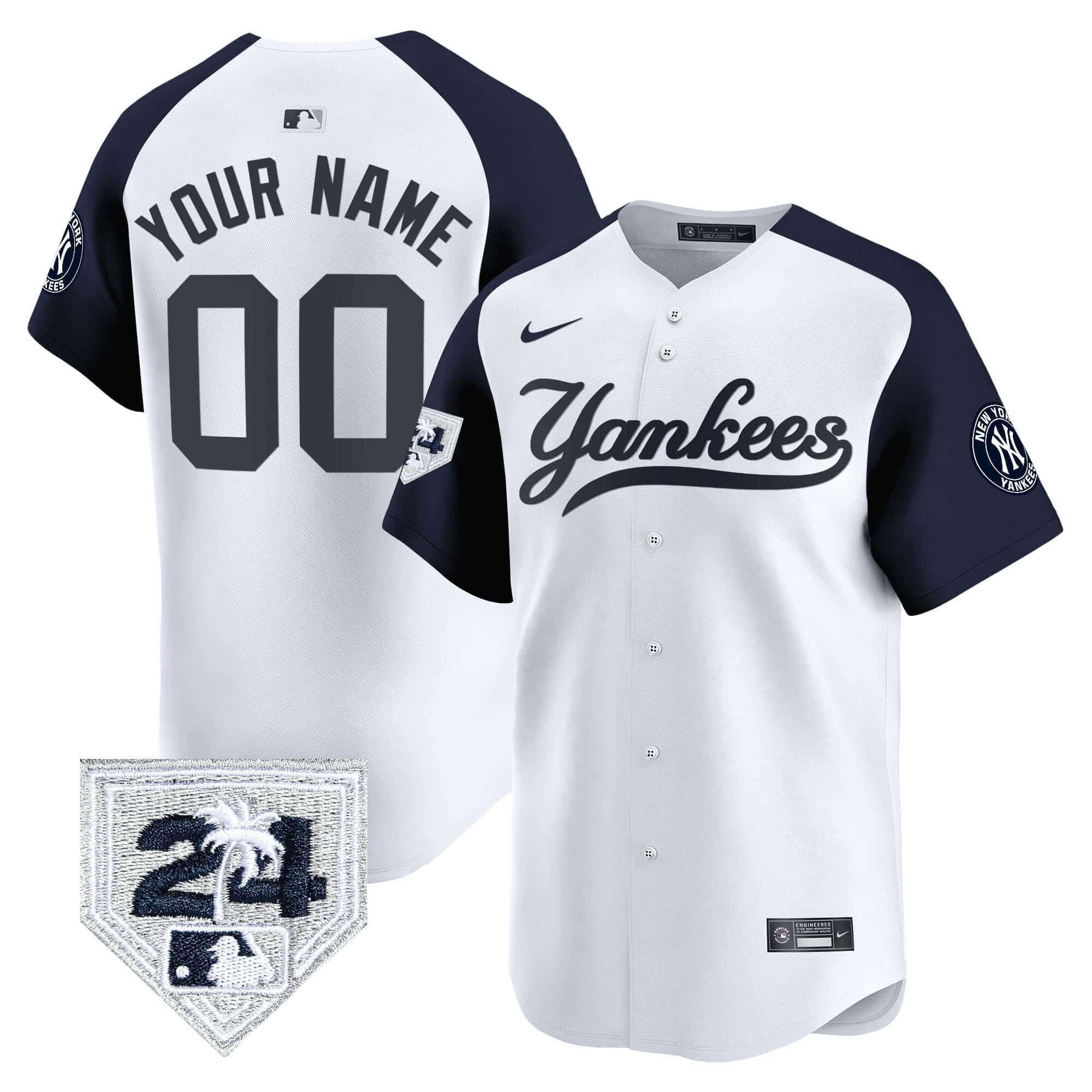New York Yankees 2024 Spring Training Patch Vapor Premier  Limited Custom Jersey V6 – All Stitched