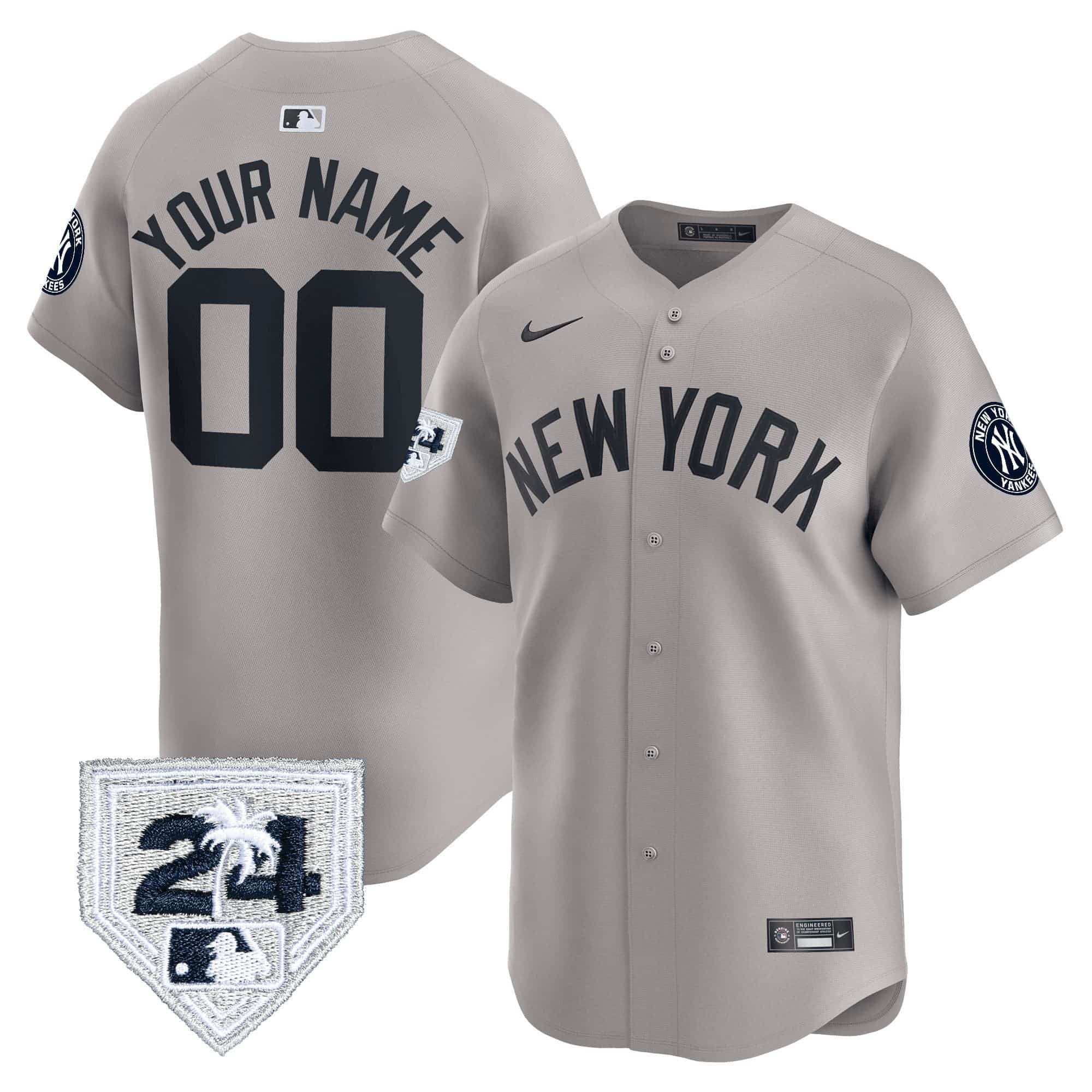New York Yankees 2024 Spring Training Patch Vapor Premier Limited Custom   Jersey V3 – All Stitched