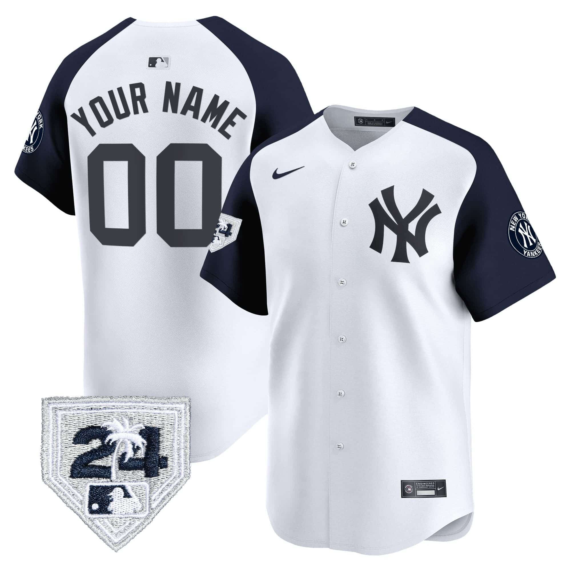 New York Yankees 2024 Spring Training Patch Vapor Premier Limited Custom Jersey V3 – All Stitched