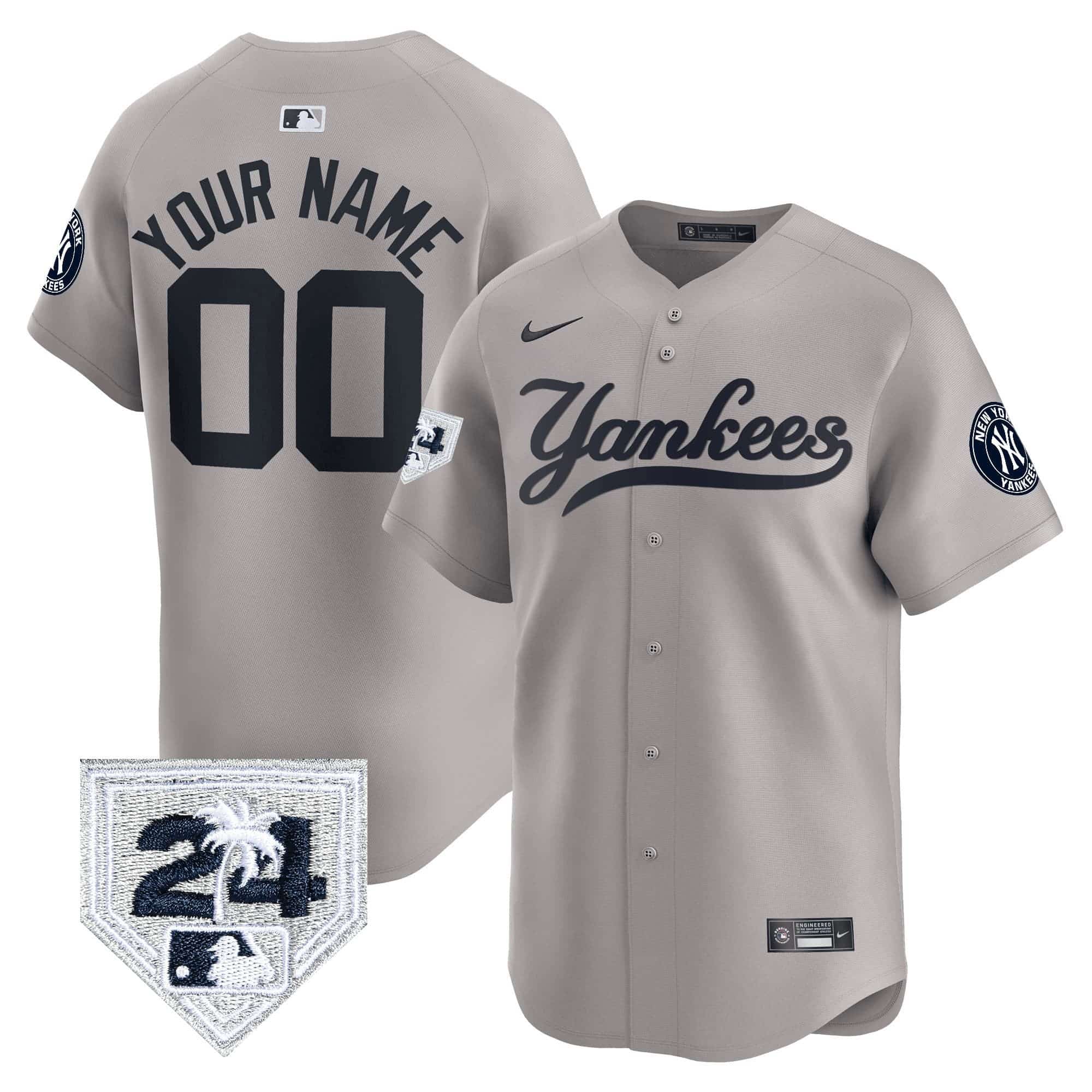 New York Yankees 2024 Spring Training Patch Vapor Premier Limited Custom Jersey V6 –  All  Stitched