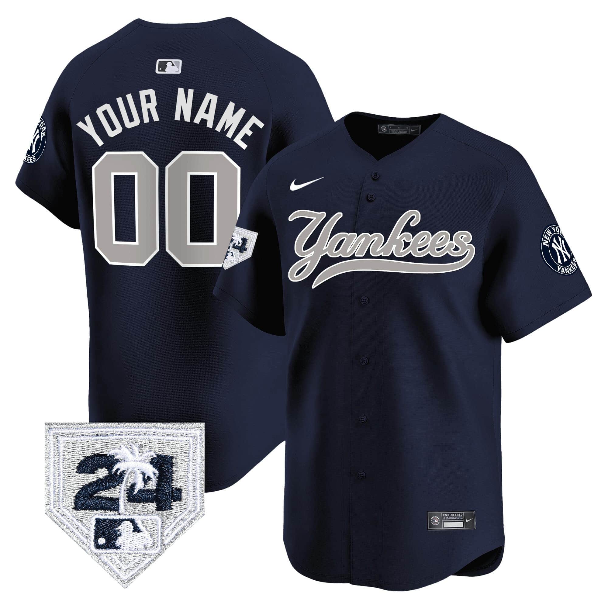 New York Yankees 2024 Spring Training Patch Vapor Premier Limited Custom Jersey V6 – All Stitched