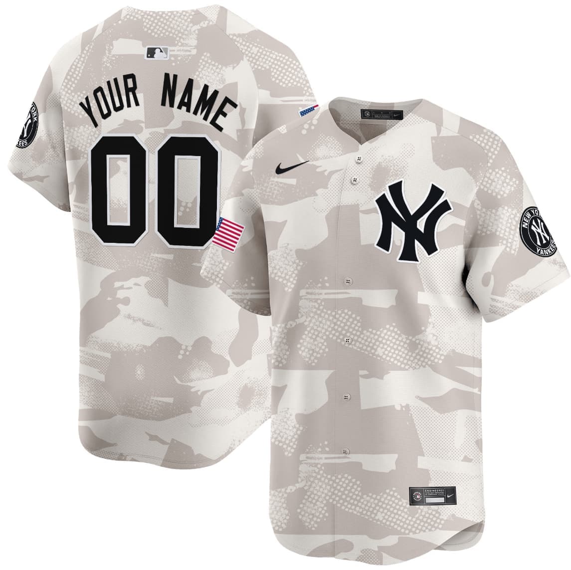 New York Yankees 2025 Armed Forces Day Vapor Premier Limited Custom Jersey  – Stitched