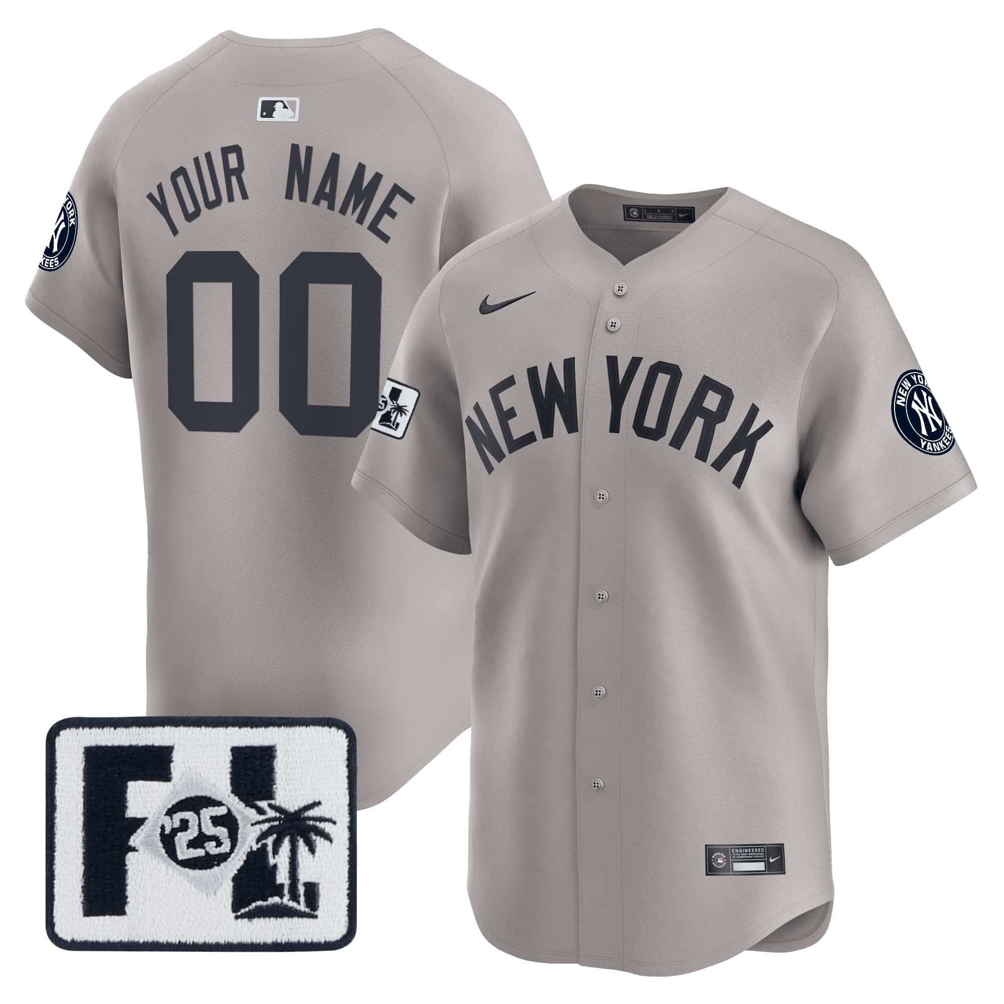 New York Yankees 2025 Spring Training Patch Vapor Premier  Limited Custom Jersey – All Stitche