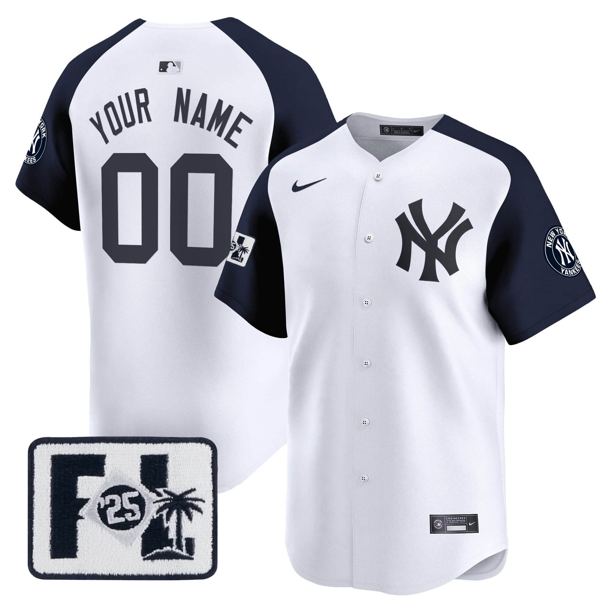 New York Yankees 2025 Spring Training Patch Vapor Premier Limited  Custom  Jersey – All Stitche