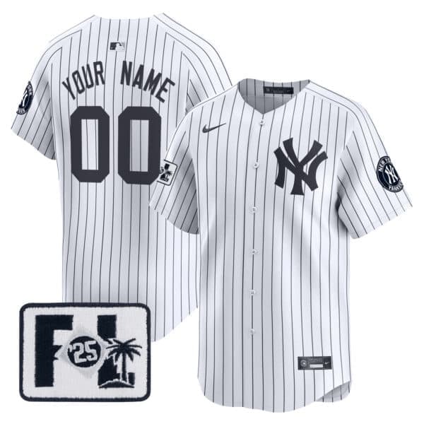 New York Yankees 2025 Spring Training Patch Vapor Premier Limited Custom Jersey  – All Stitche