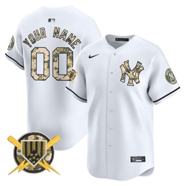 New York Yankees Armed Forces Day Vapor Premier Limited Custom Jersey –  All Stitched