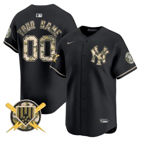 New York Yankees Armed Forces Day Vapor Premier Limited Custom Jersey – All Stitched
