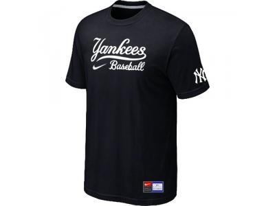 New York Yankees Black NEW Short Sleeve Practice T-Shirt