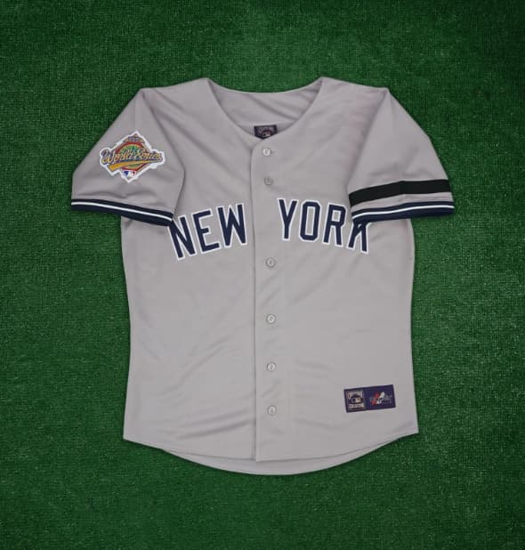 New York Yankees Cooperstown Men's Grey World  Series Jersey