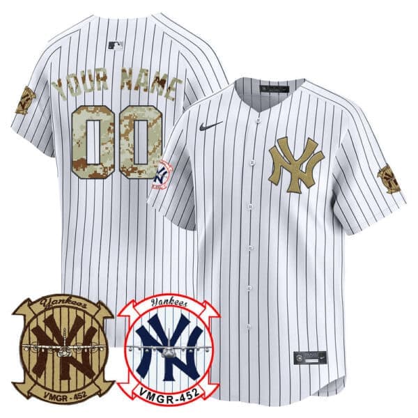New York Yankees Desert USMC Alternate Vapor  Premier Limited Custom Jersey – All Stitched