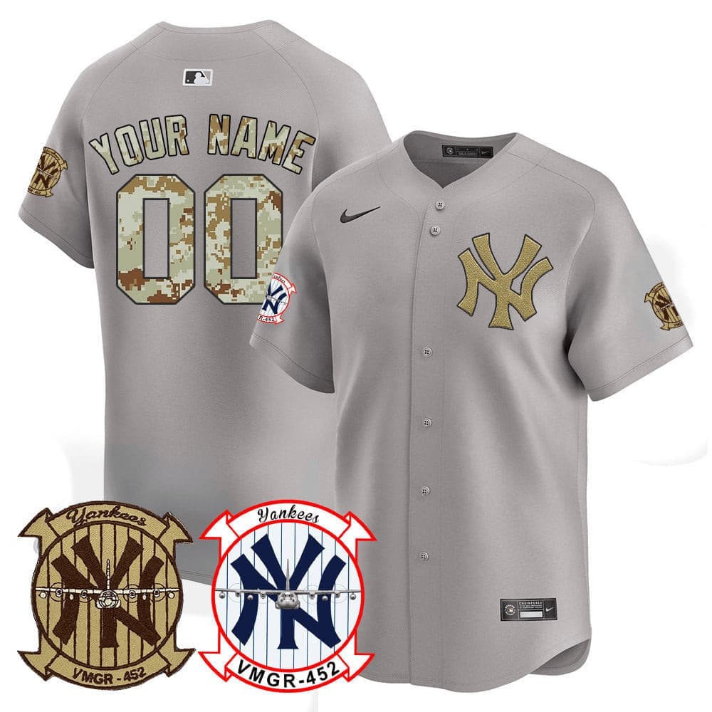 New York Yankees Desert USMC Alternate Vapor Premier Limited  Custom Jersey – All Stitched
