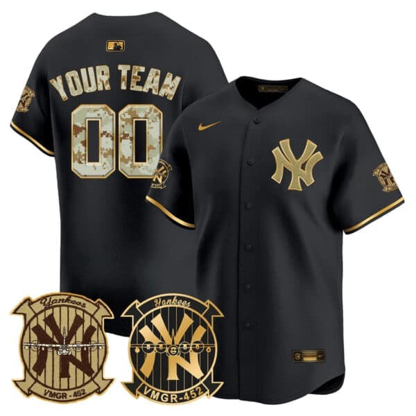 New York Yankees Desert USMC Alternate Vapor Premier Limited Custom Jersey  –  All Stitched