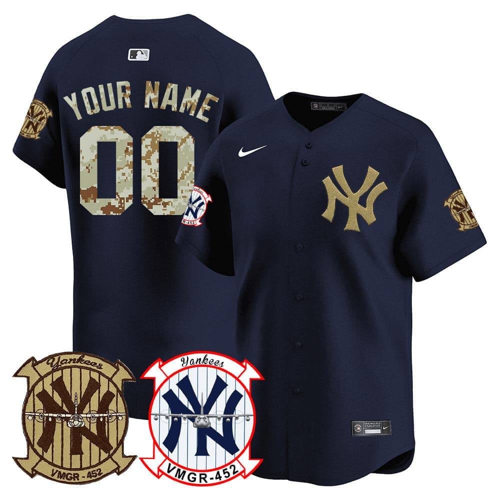 New York Yankees Desert USMC Alternate Vapor Premier Limited Custom Jersey –  All Stitched