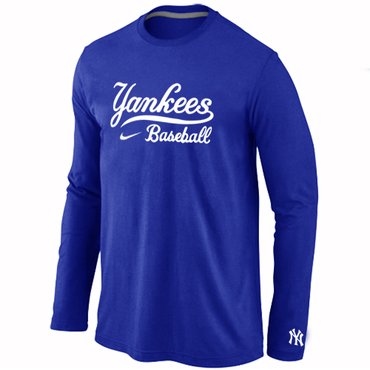 New York Yankees Long Sleeve T-Shirt Blue