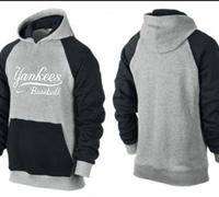 New York Yankees Pullover Hoodie Dark Grey & Black
