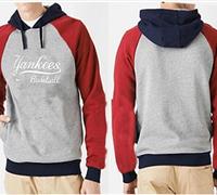 New York Yankees Pullover Hoodie Grey & Red