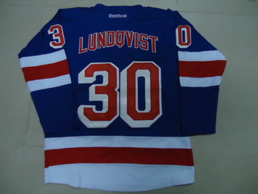 Nhl hockey jerseys NY Rangers 30 LUNDQVIST blue 85th