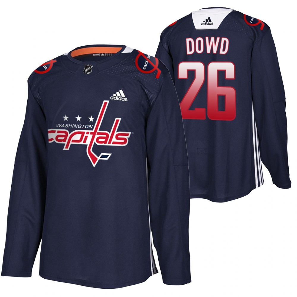 Nic Dowd Capitals BLM special navy jerseys End Racism Patch