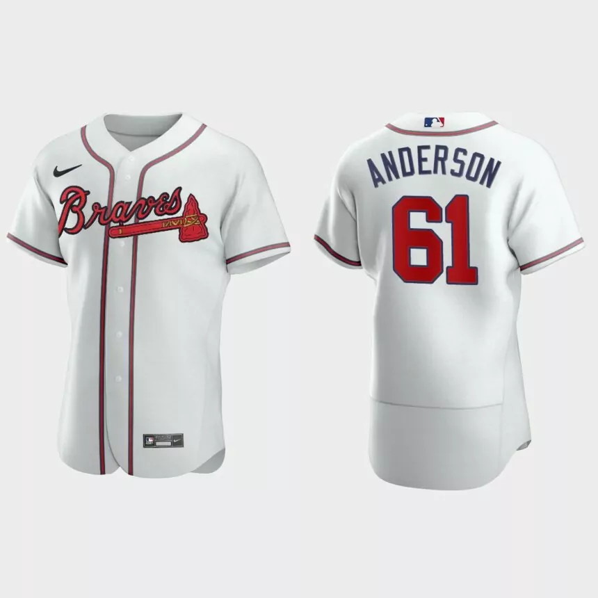 Nick Anderson Atlanta Braves Authentic Home Jersey – White