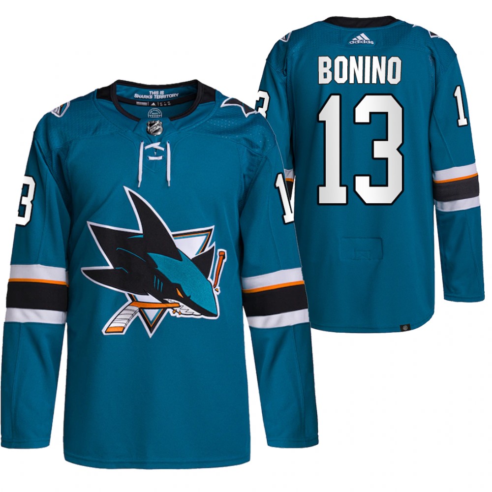 Nick Bonino San Jose Sharks Teal Home Primegreen Authentic Pro Jersey
