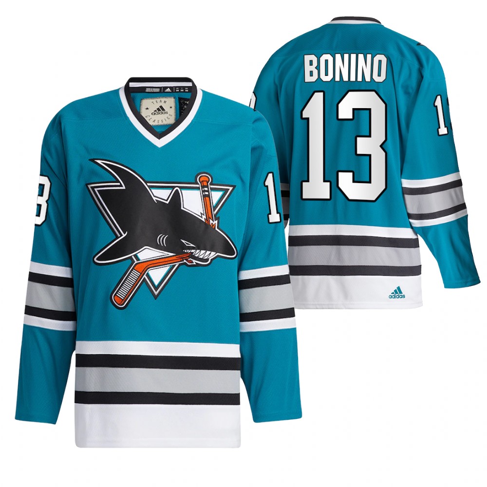 Nick Bonino San Jose Sharks Teal Team Classics 2022 Jersey Authentic