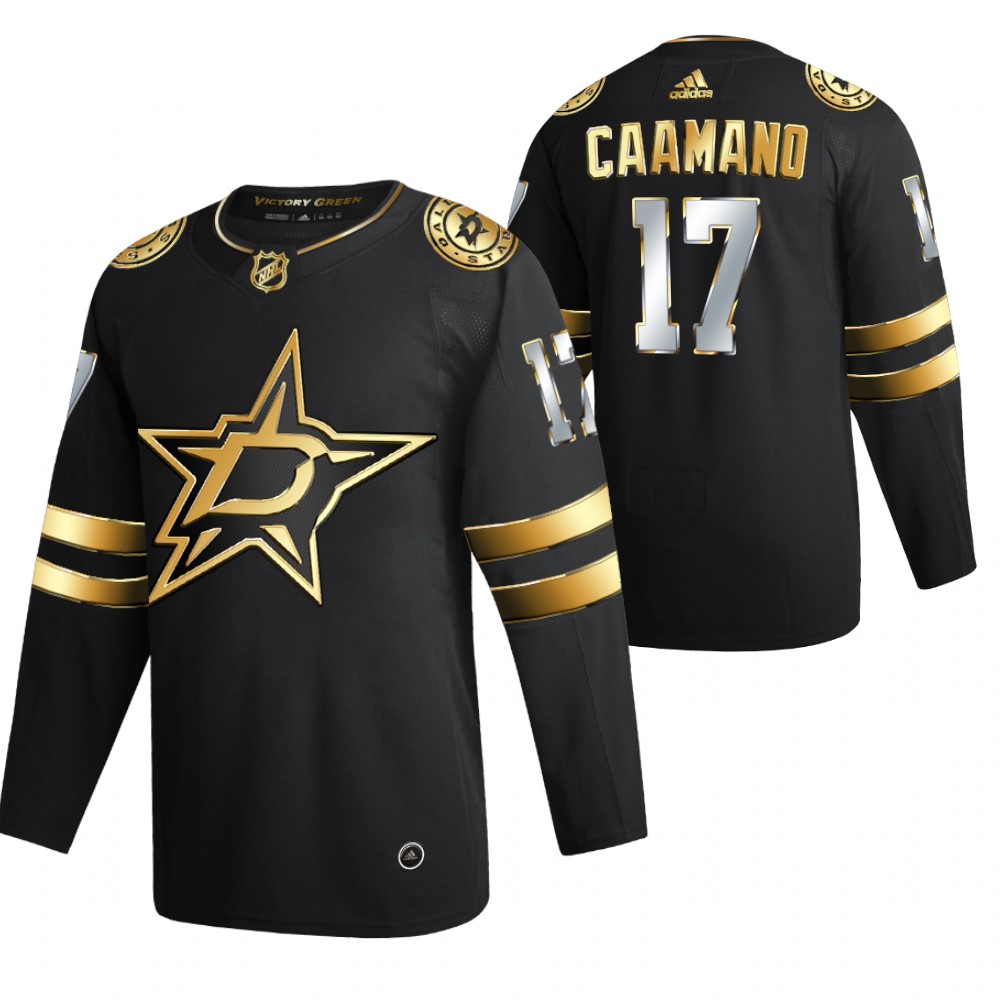 Nick Caamano Dallas Stars Black Authentic Golden 2020-21 Jersey Limited Edition