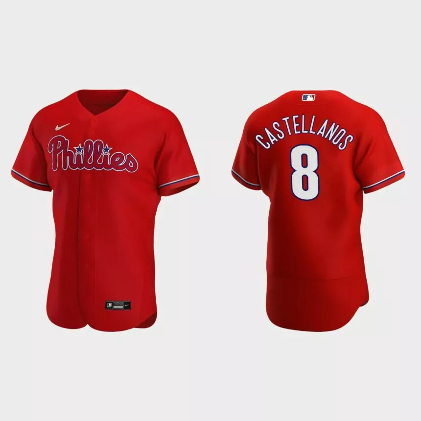 Nick Castellanos Philadelphia Phillies Authentic Alternate Jersey – Red