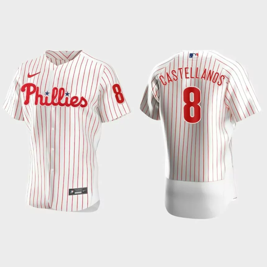Nick Castellanos Philadelphia Phillies Authentic Home Jersey – White