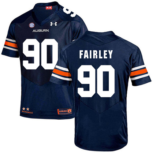 Nick Fairley Auburn Tigers Men's Jersey - #90 NCAA Navy Blue Stitched Authentic