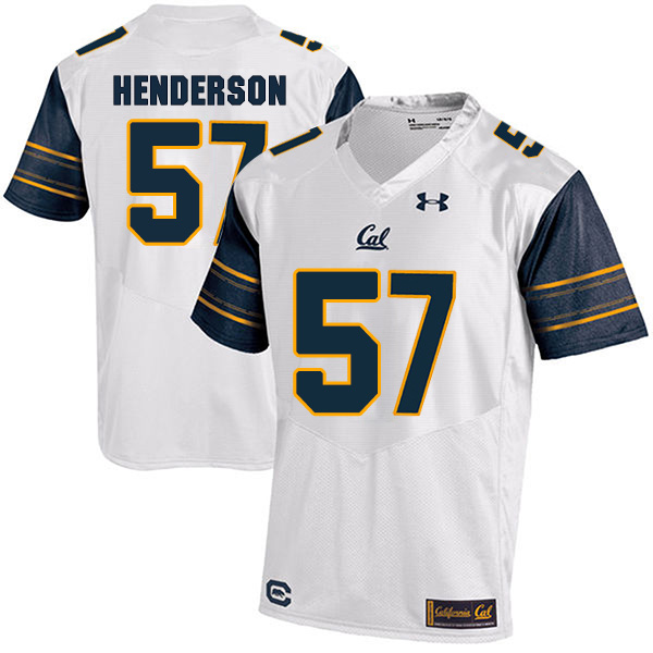 Nick Henderson California Golden Bears Men's Jersey - #57 NCAA White Stitched Authentic