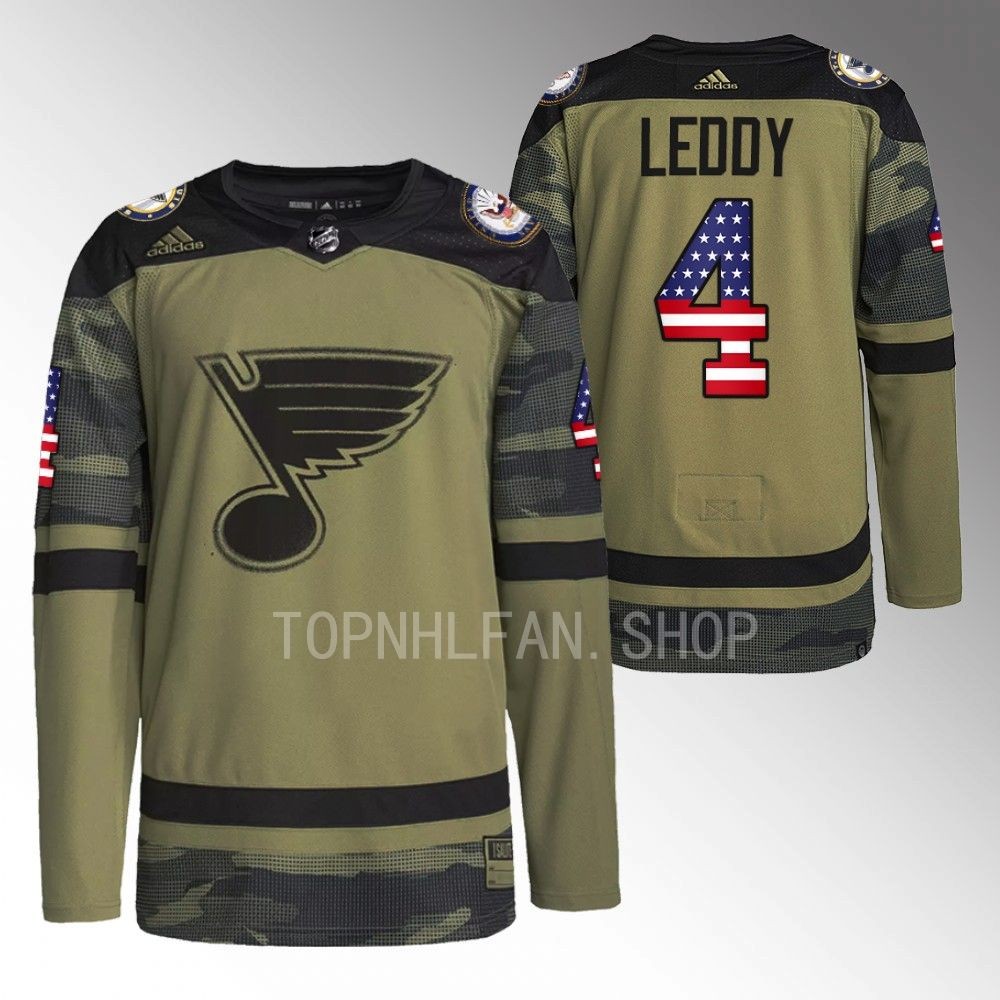 Nick Leddy Blues Veterans Day Jersey Camo Warmup