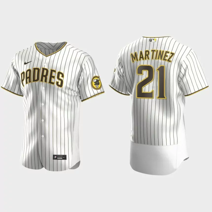 Nick Martinez San Diego Padres Authentic Alternate Jersey – White Brown