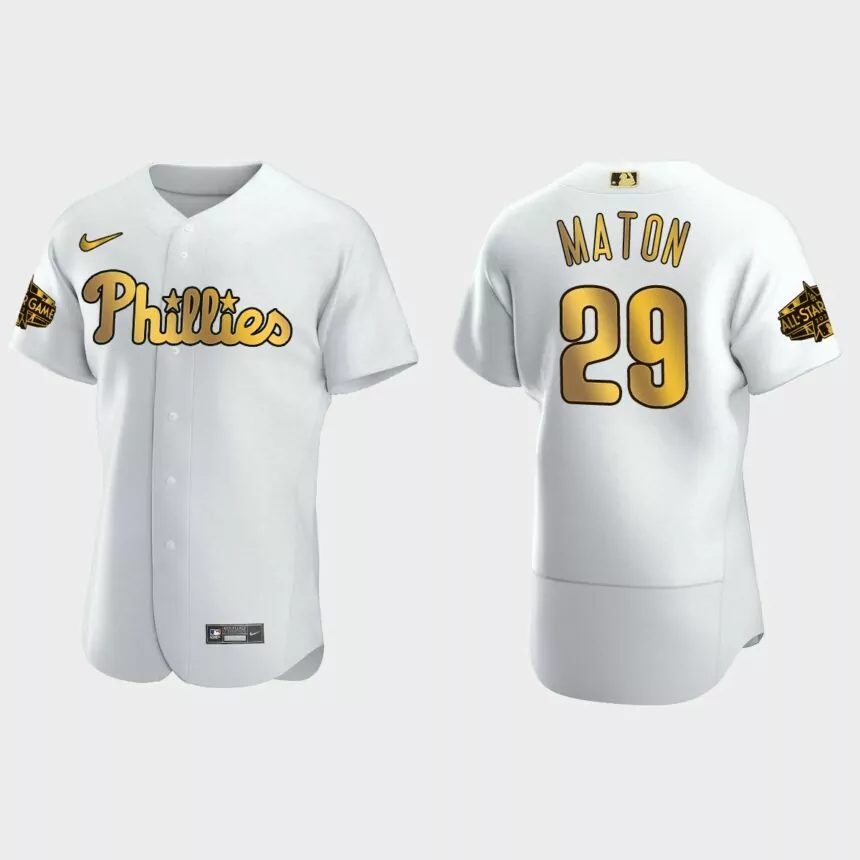 Nick Maton Philadelphia Phillies 2022 MLB All-Star Game Jersey – White Gold