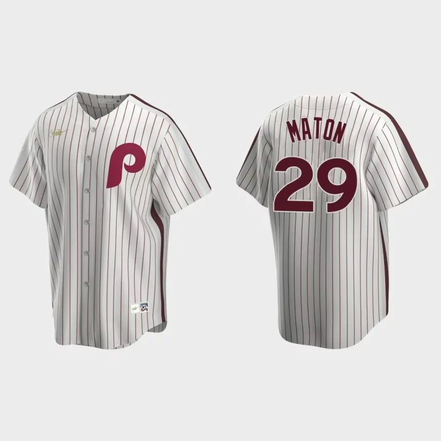 Nick Maton Philadelphia Phillies Cooperstown Collection Home Jersey – White
