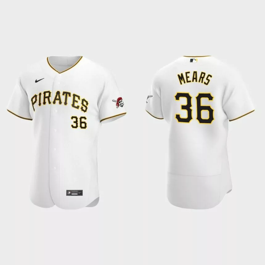Nick Mears #36 Pittsburgh Pirates Authentic Home Jersey – White