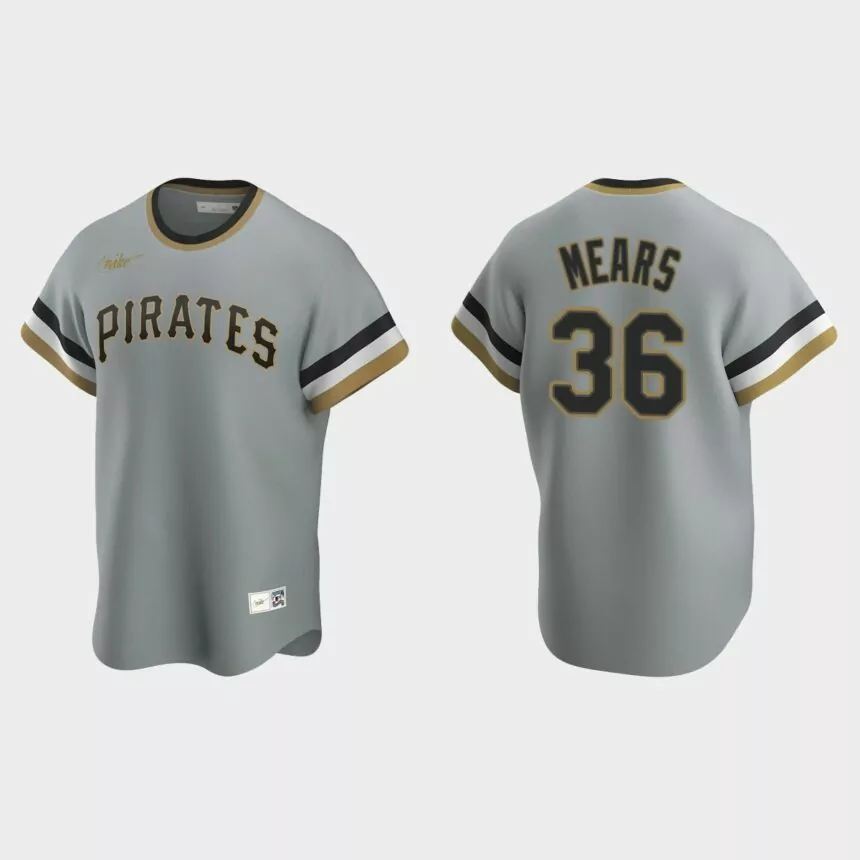Nick Mears #36 Pittsburgh Pirates Cooperstown Collection Road Jersey – Gray
