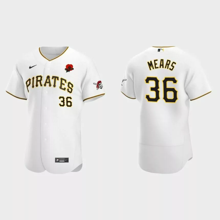 Nick Mears Pittsburgh Pirates 2021 Memorial Day Authentic Jersey – White