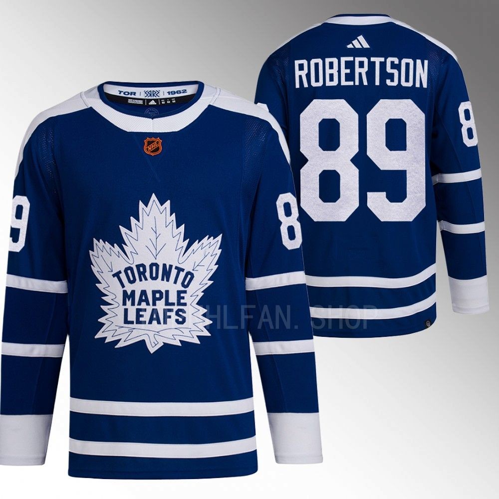 Nick Robertson 2022 Toronto Maple Leafs Blue Reverse Retro 2.0 Authentic Primegreen Jersey