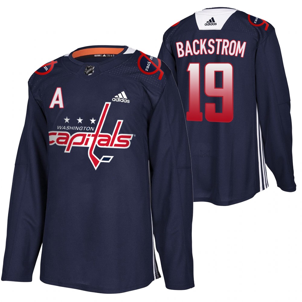 Nicklas Backstrom Capitals BLM special navy jerseys End Racism Patch