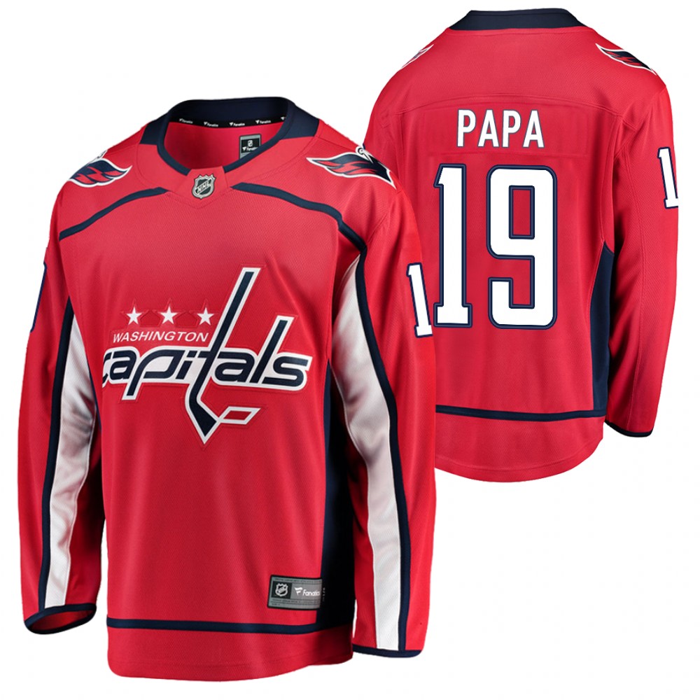 Nicklas Backstrom Papa Nickname Jersey Capitals Home Breakaway Red