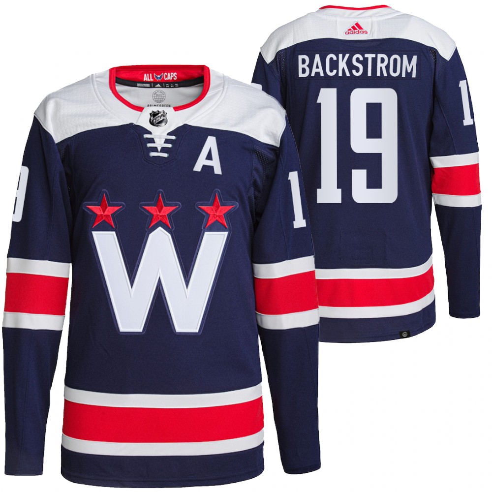 Nicklas Backstrom Washington Capitals Navy Alternate Primegreen Authentic Pro Jersey