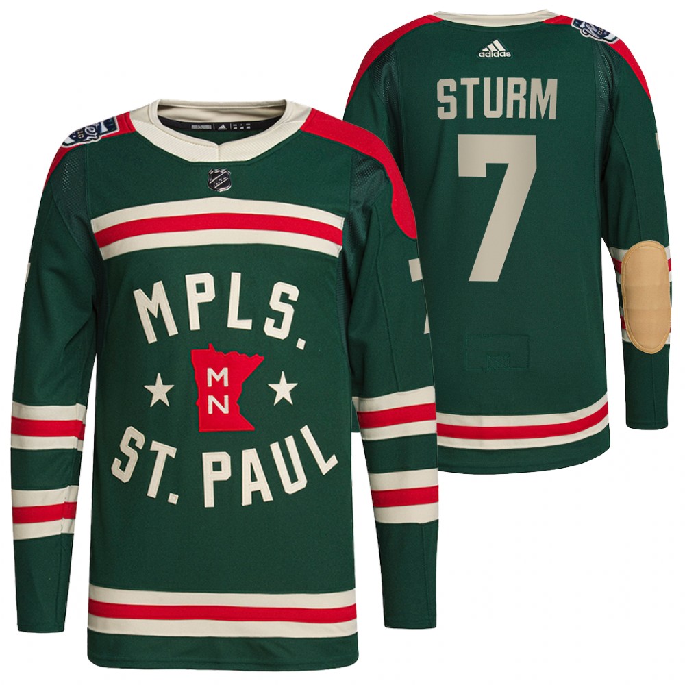 Nico Sturm Wild 2022 Winter Classic Green Authentic Jersey