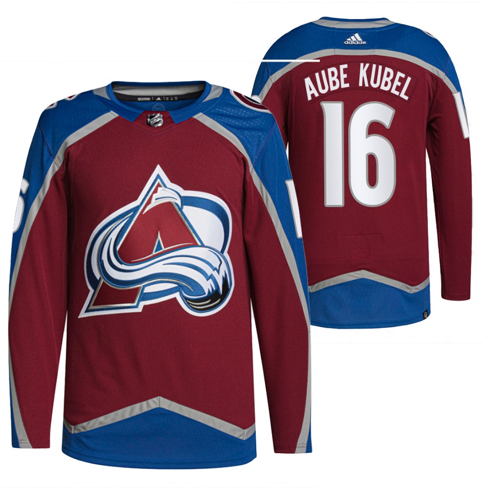 Nicolas Aube-Kubel 2021-22 Colorado Avalanche Burgundy Authentic Pro Home Jersey