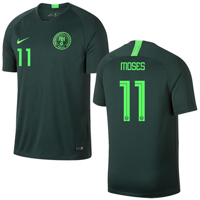 Nigeria #11 MOSES Away Soccer Country Jersey