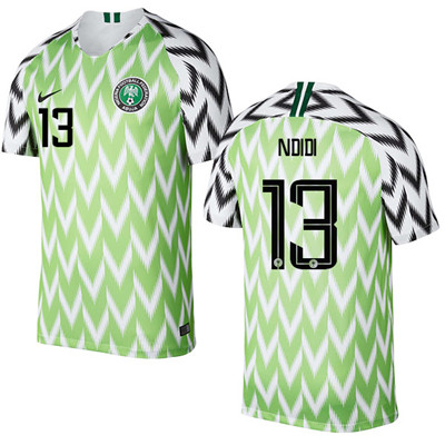 Nigeria #13 NDIDI Home Soccer Country Jersey
