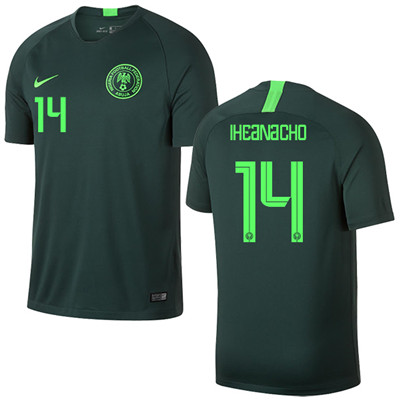 Nigeria #14 IHEANACHO Away Soccer Country Jersey