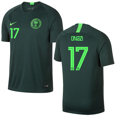 Nigeria #17 ONAZI Away Soccer Country Jersey